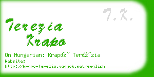 terezia krapo business card